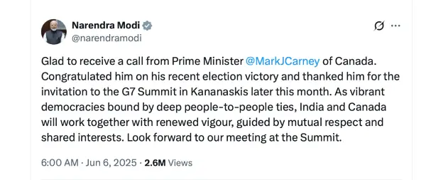 Carney invites Modi to G7 summit, Sikh organizations condemn the invitation